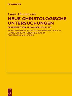 cover image of Neue Christologische Untersuchungen